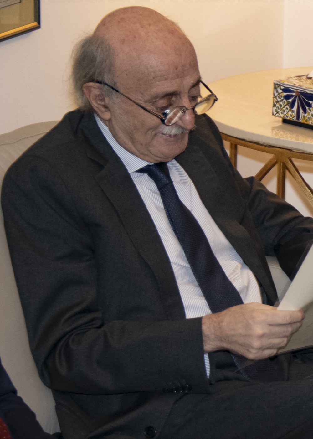 Portrait de Walid Joumblatt, chef du Parti socialiste progressiste